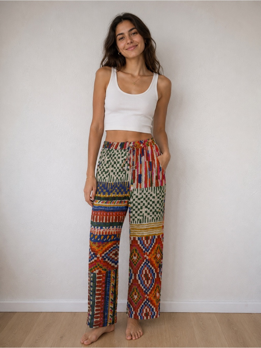FARM Rio Mixed Scarves Pants